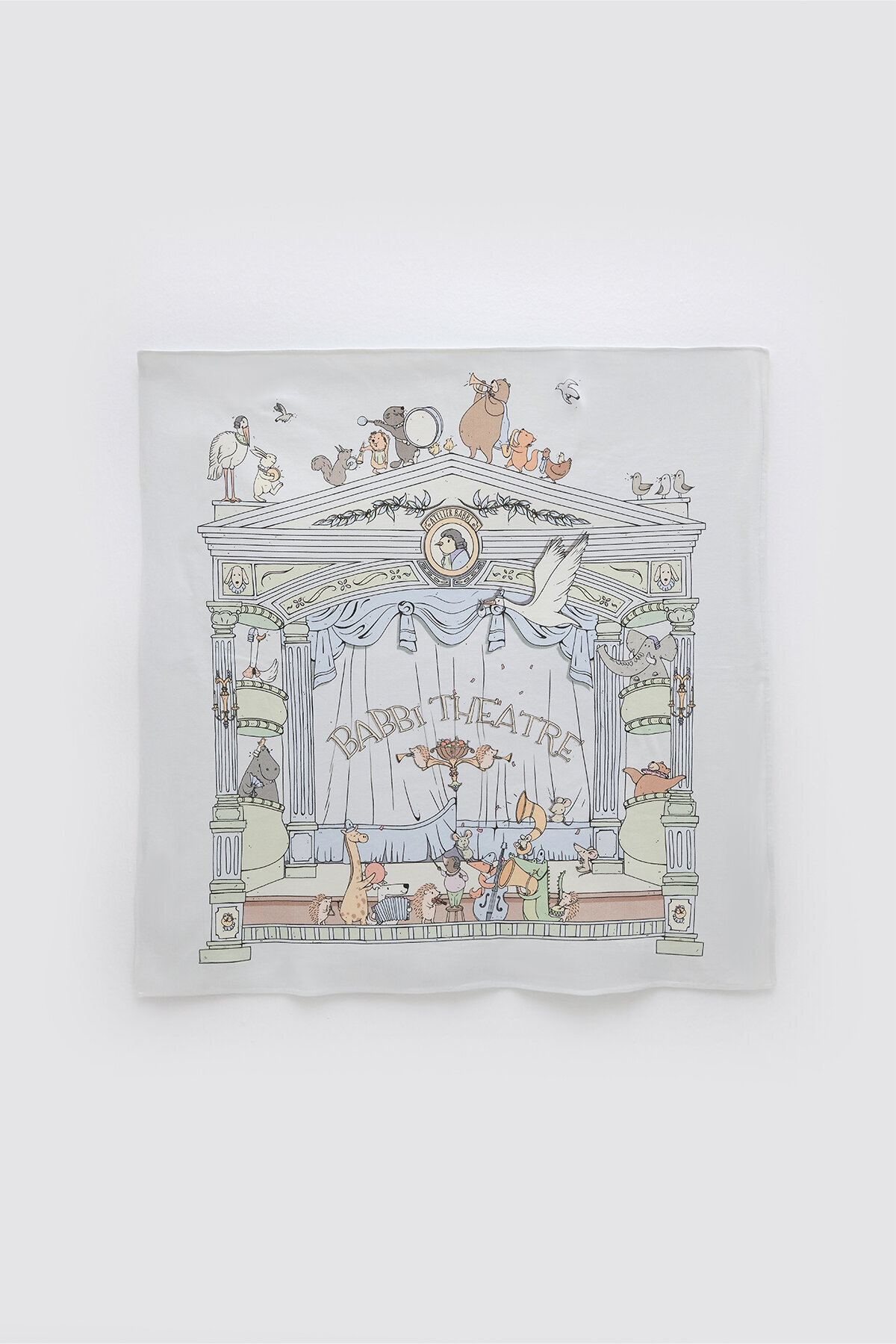 100% Cotton Double Sided Baby Blanket - Theatre / Blue