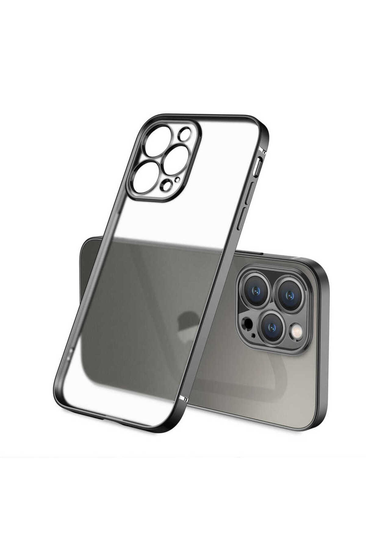 iPhone 13 Pro Max Uyumlu TGCO Mat Gbox Kılıf-Siyah