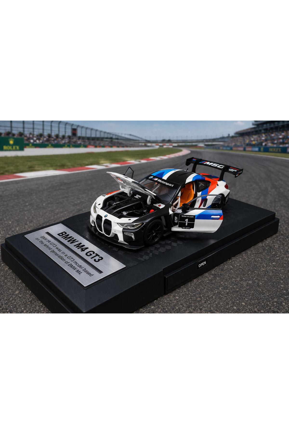 scntoys BMW M4 Gt3 Diecast Model Araba Açılan Kapılar 1:26 Ölçek