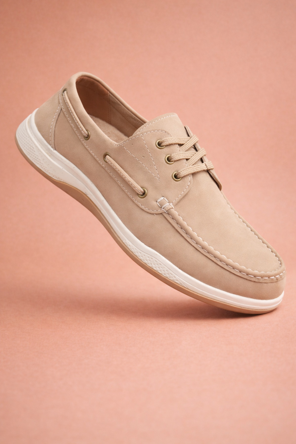 Sanvio Tarzkar Erkek Bej Premium Termo Kaymaz Ortopedik Rahat Taban Günlük Spor Yürüyüş Ayakkabı Sneakers