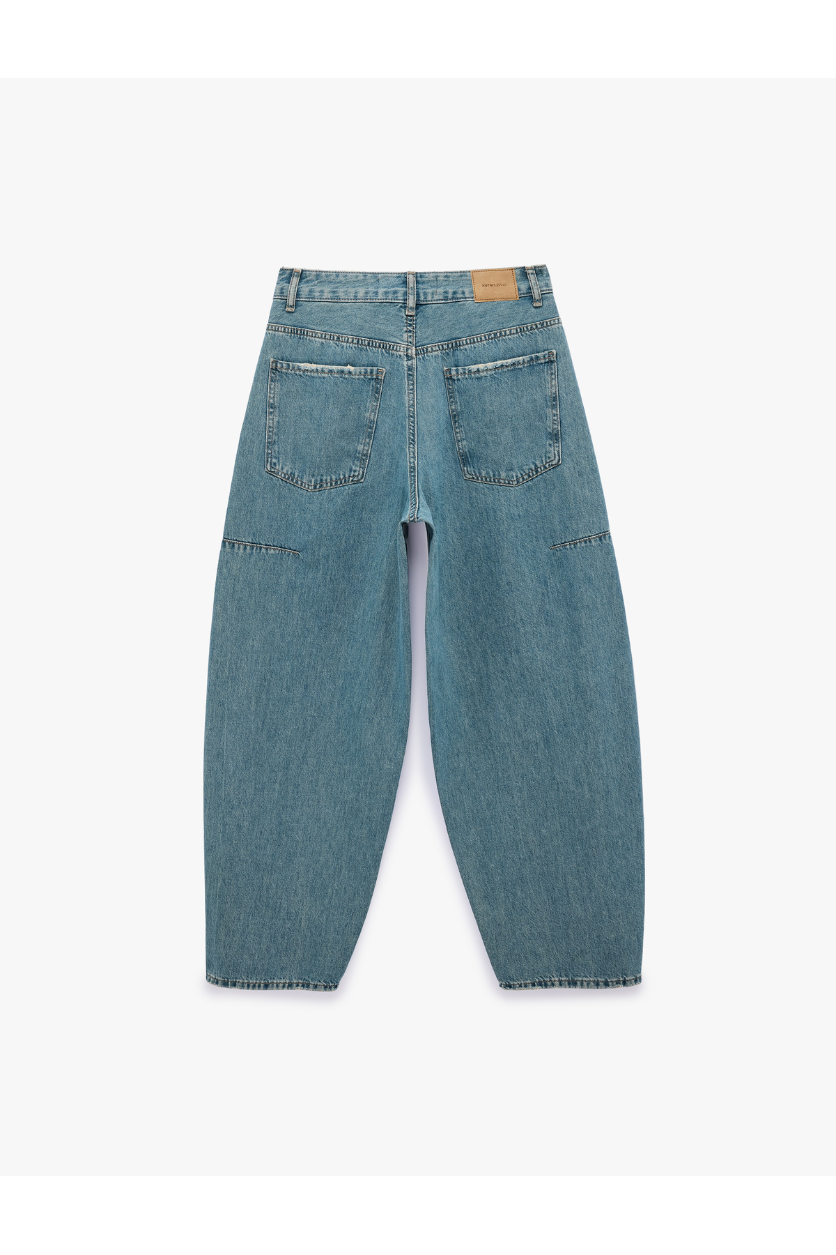 Koton  Pamuklu Düğmeli Cepli Rahat Kalıp Balon Denim Pantolon - Balloon Jeans - Görsel 2