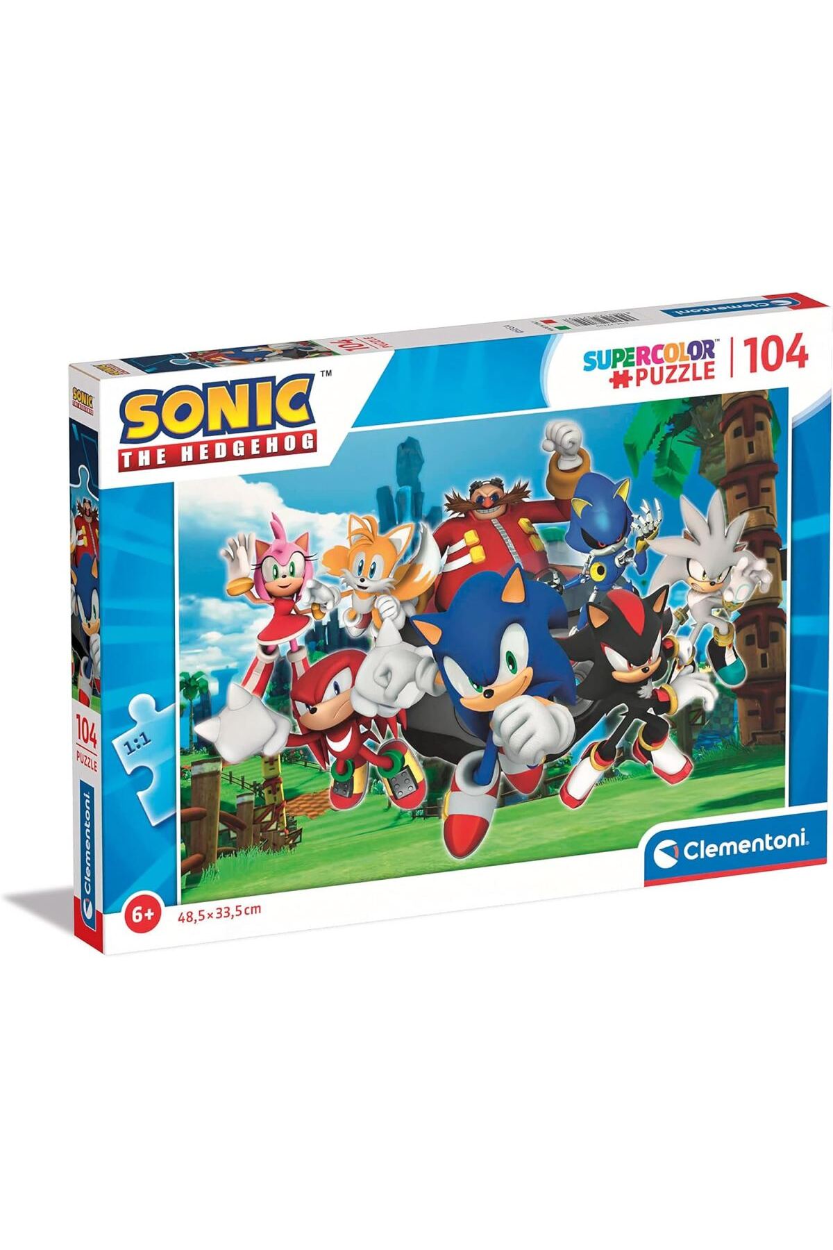 Clementoni Süper Renkli Yapboz Sonic Supercolor 104 Parça Lisanslı