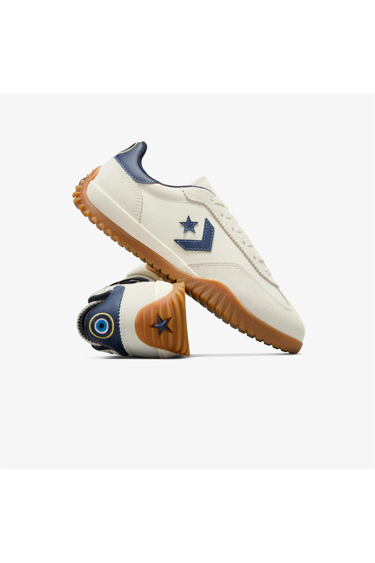 Converse  x Evil Eye Run Star Trainer Unisex Bej Süet Sneaker - Görsel 7