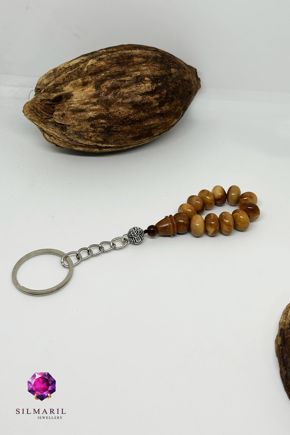 Yoğunlaştırılmış Mısır Kuka Parmak Tespih Stres Tesbihi Anahtarlık Doğal El Yapımı Erkek Aksesuar — Silmaril Store (4)