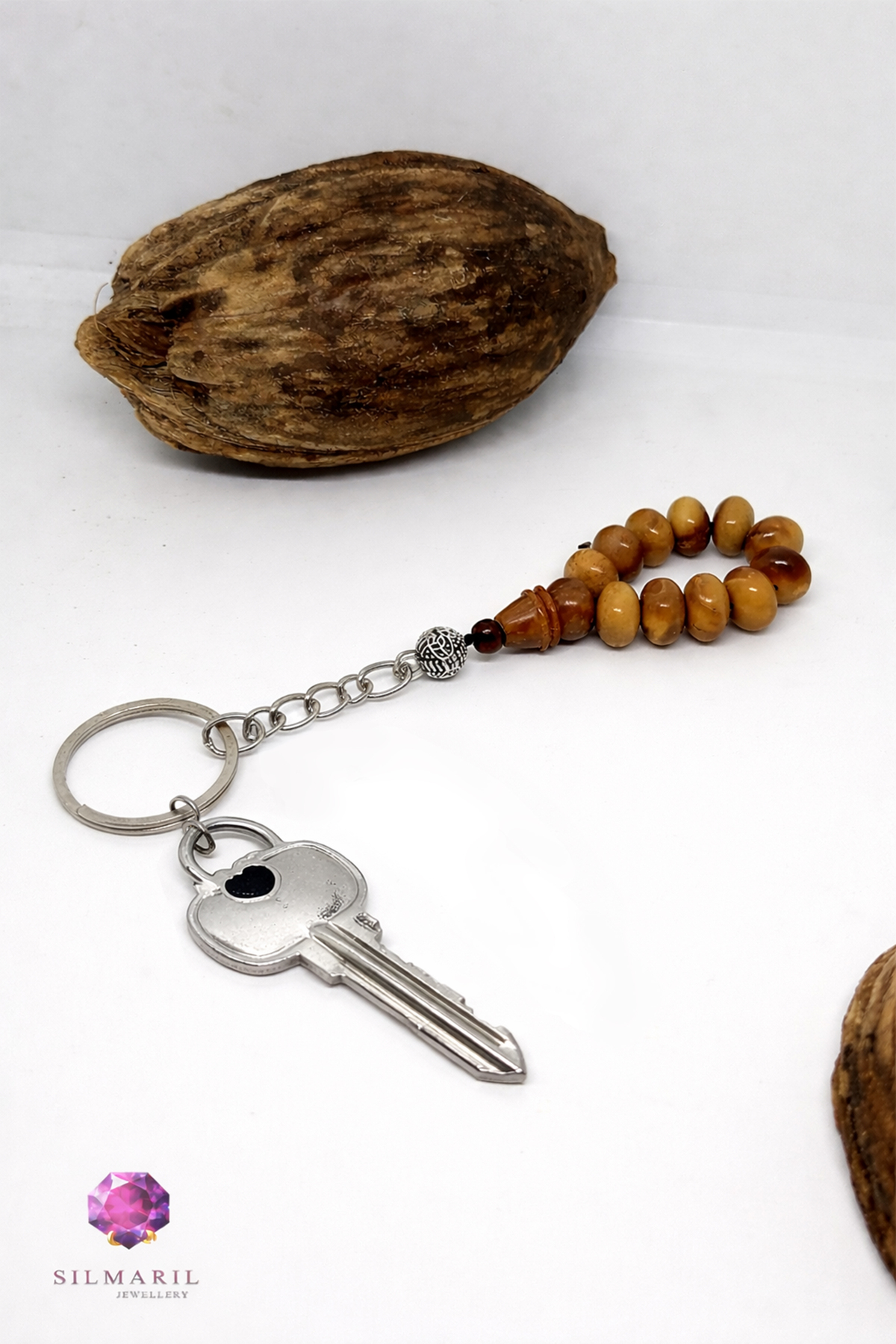 Yoğunlaştırılmış Mısır Kuka Parmak Tespih Stres Tesbihi Anahtarlık Doğal El Yapımı Erkek Aksesuar — Silmaril Store