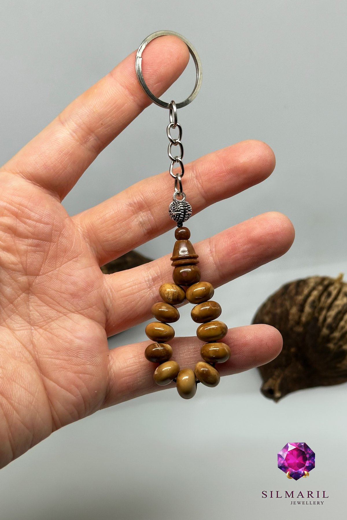 Yoğunlaştırılmış Mısır Kuka Parmak Tespih Stres Tesbihi Anahtarlık Doğal El Yapımı Erkek Aksesuar — Silmaril Store (3)