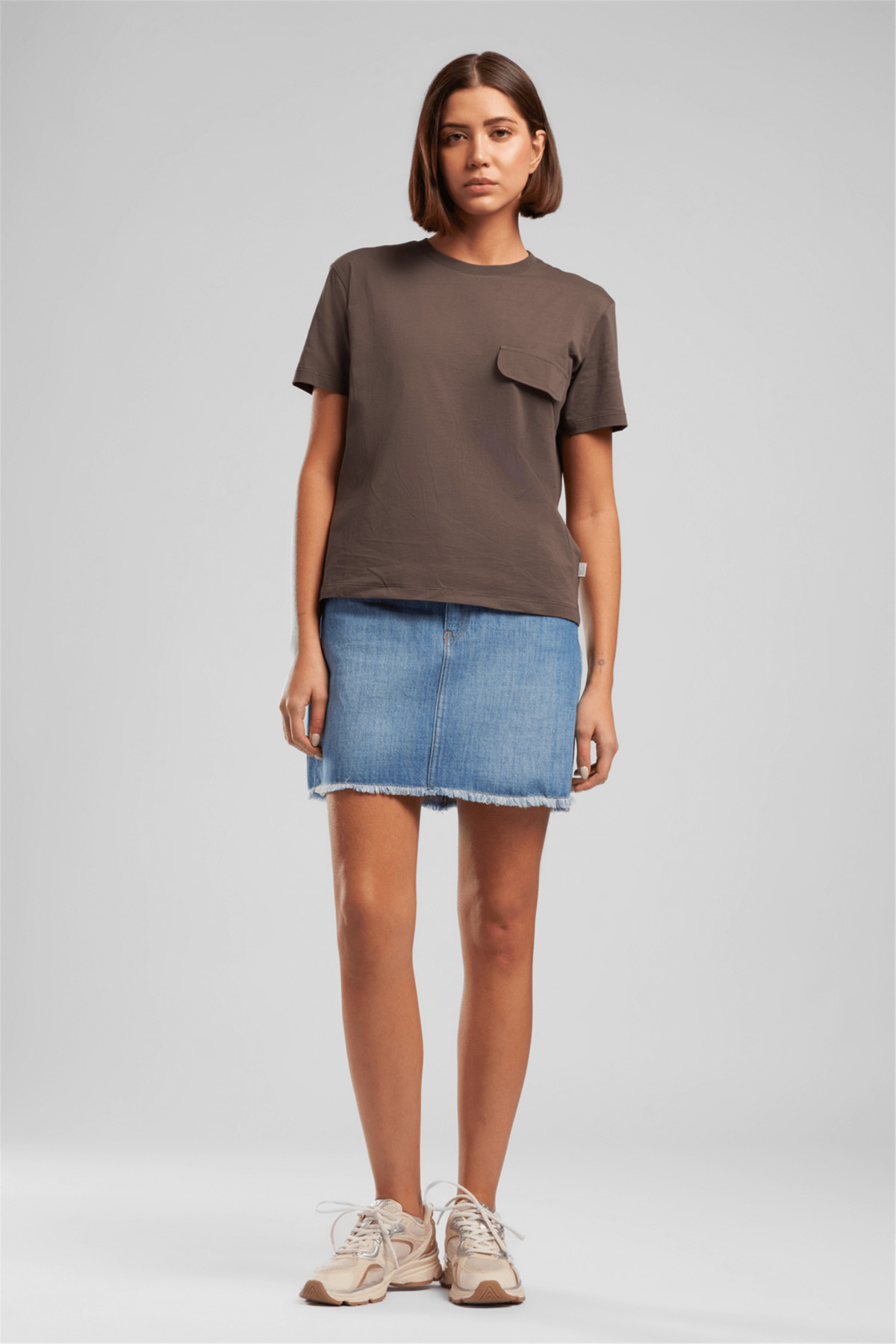 Brown Women's Regular Fit Printed T-Shirt 262 LCF 242022 tipsy BROWN