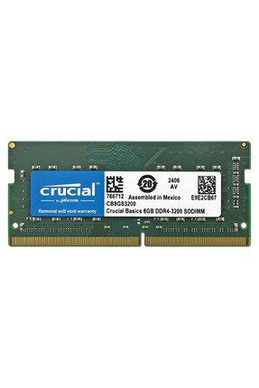 Crucial Basics CB8GS3200 8GB 3200MHz DDR4 CL22 Notebook Bellek