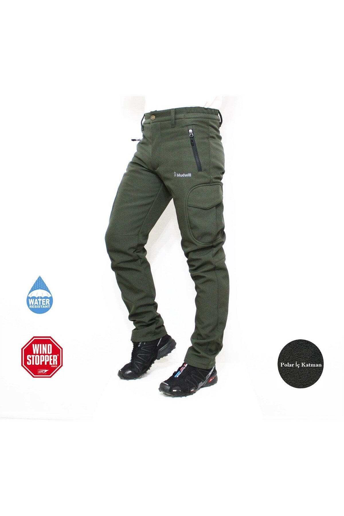 شلوار زمستانی جیبی مردانه Softshell Cargo — خاکی