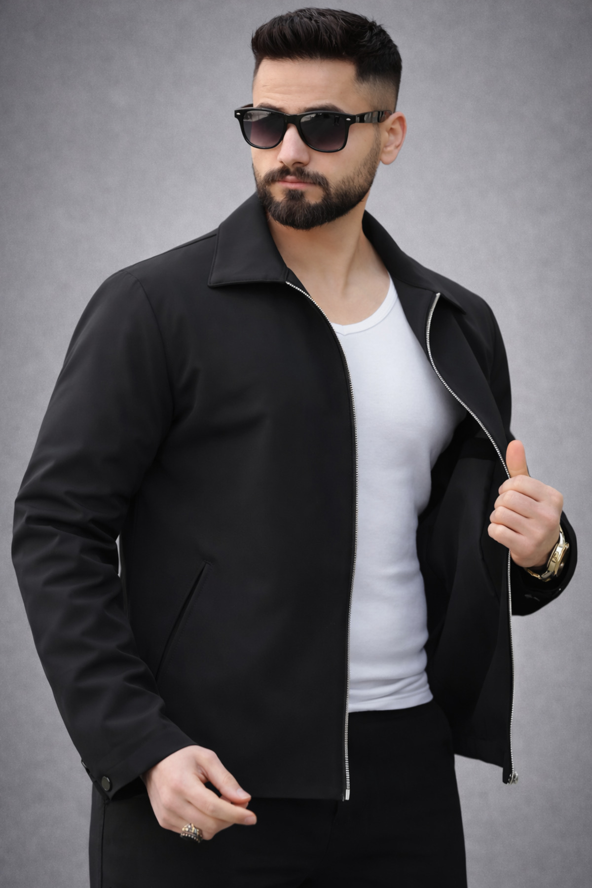 کت مردانه کت ضد آب ژاکت ممتاز — مشکی 1177711199911 — تصویر 2 از 4