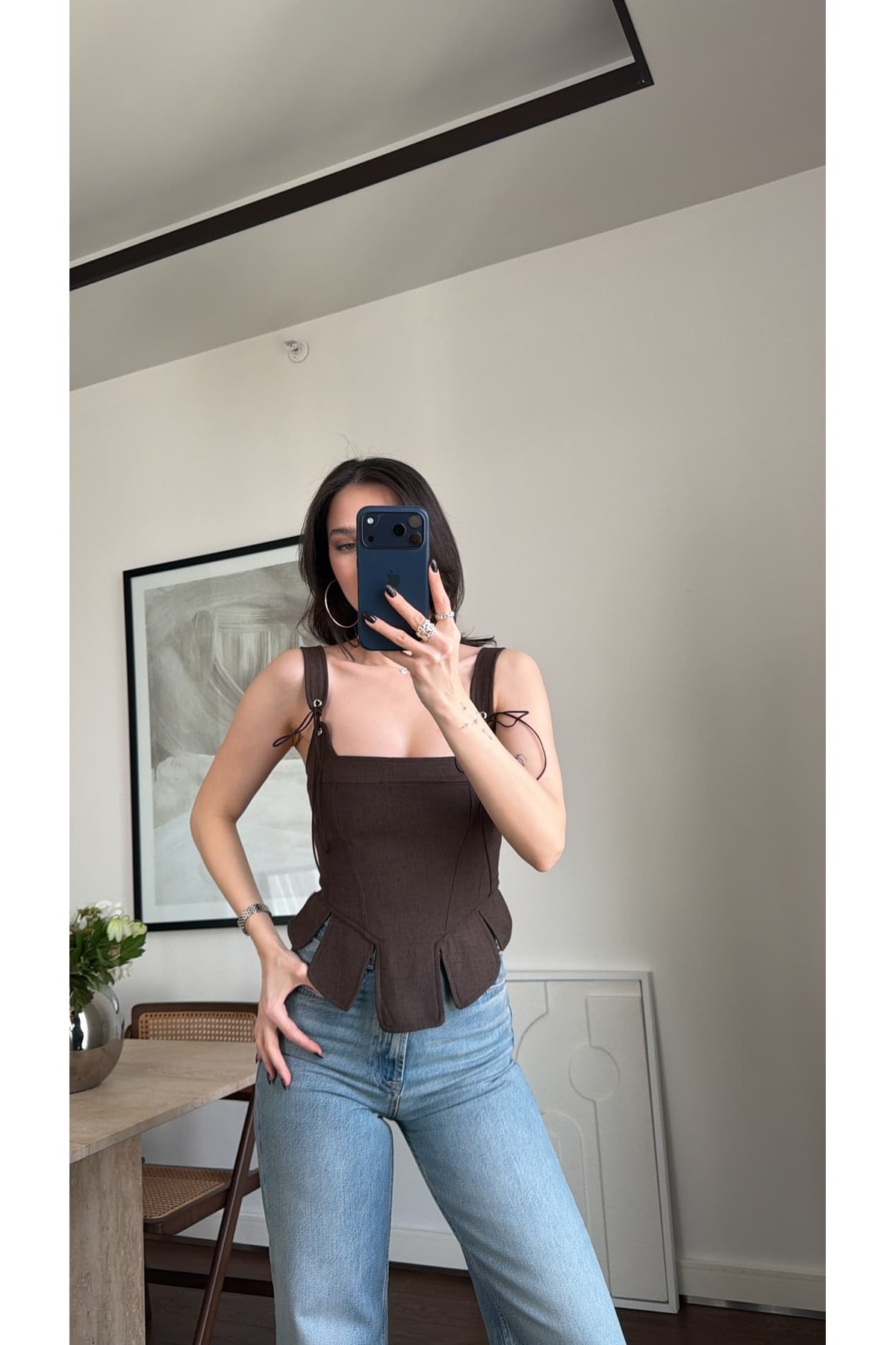 sinemkivanc co  İP DETAYLI KORSE BLUZ