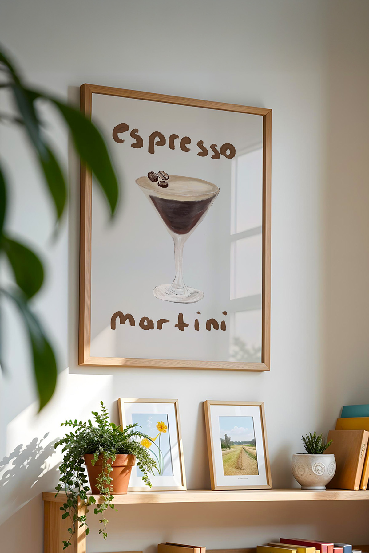 Espresso Martini Tablo Kokteyl Poster Bar ve Mutfak Duvar Dekoru Çerçevesiz