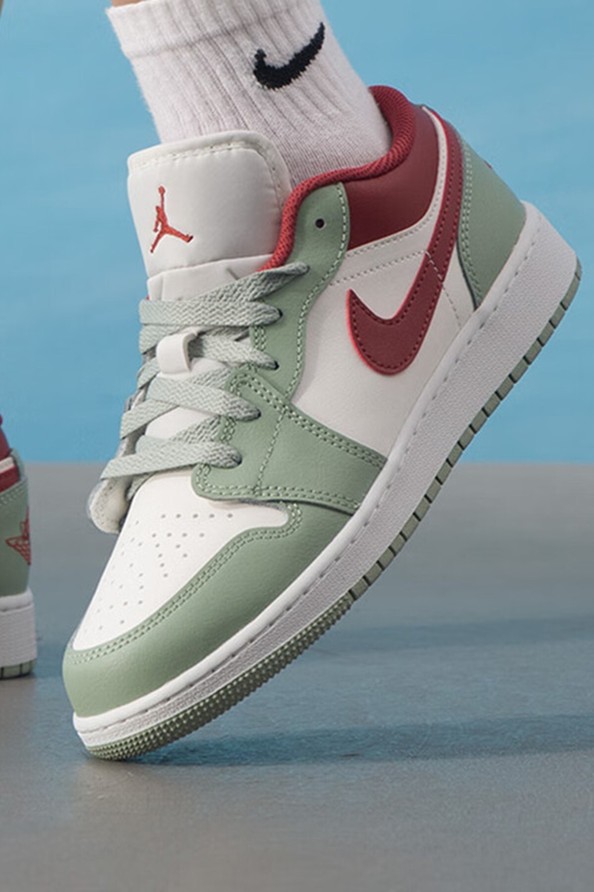 Nike Air Jordan 1 Low(GS) Leather Sneaker Hakiki Deri Günlük Spor