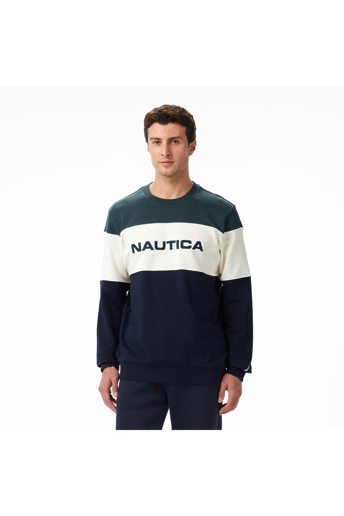 Nautica Classic Fit Erkek Yeşil Sweatshirt — سبز K57082T