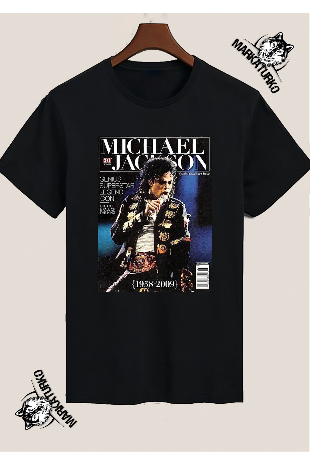 MarkaTurko MİCHAEL JACKSON POSTERİ ÖZEL TASARIM BASKILI SİYAH