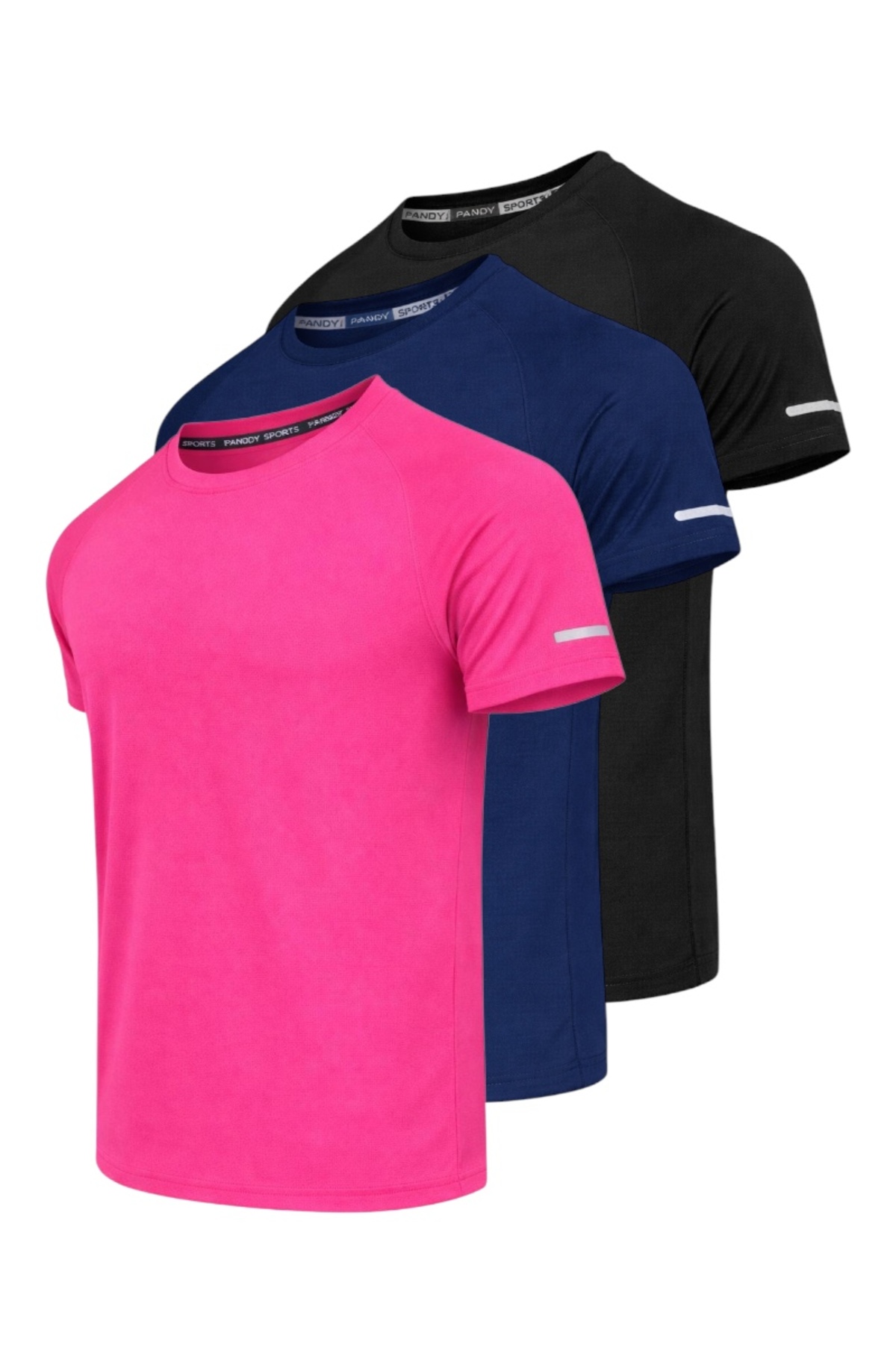 3-Piece Athletic Technical Sports T-shirt with Fast Drying Feature