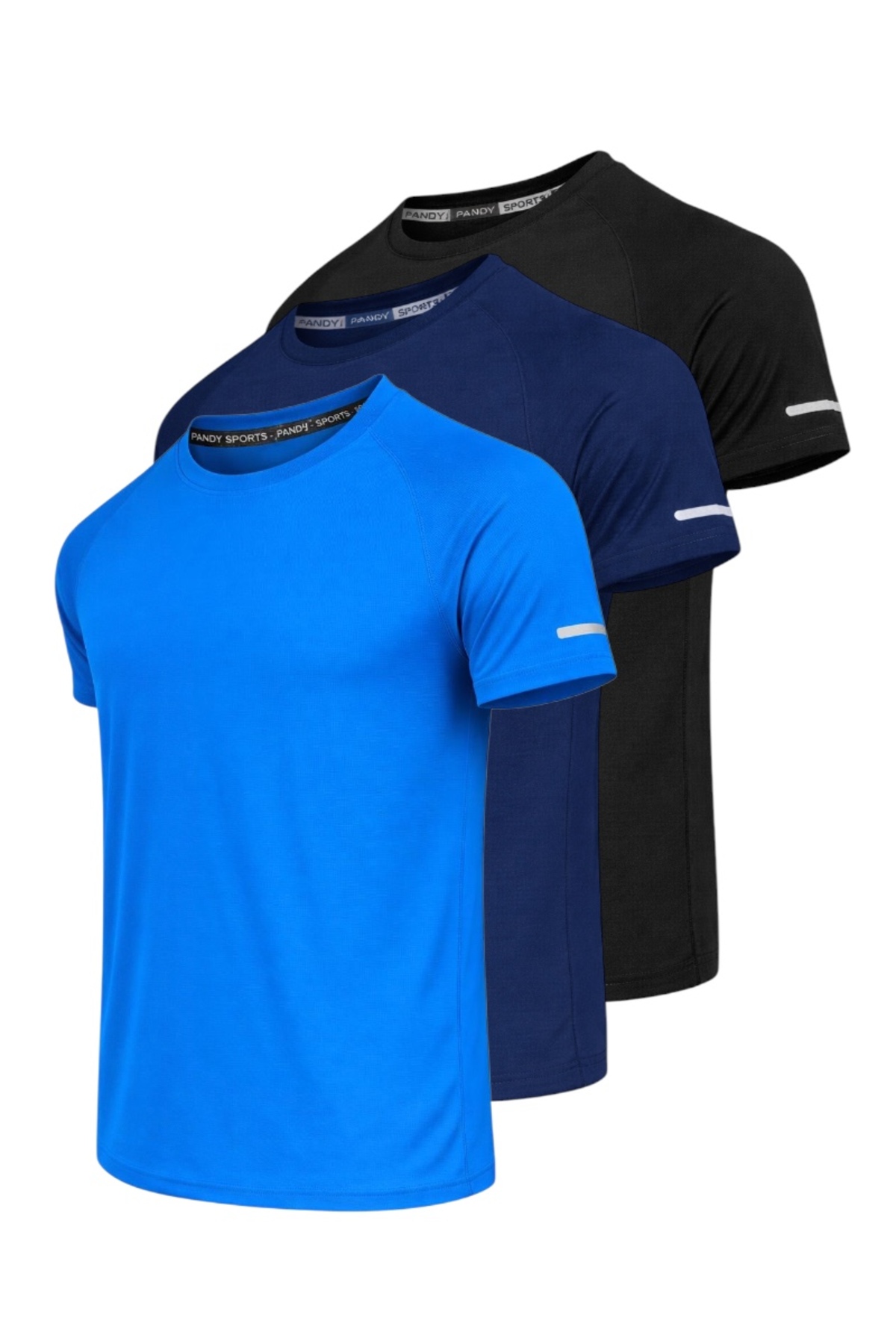 3-Piece Athletic Technical Sports T-shirt with Fast Drying Feature