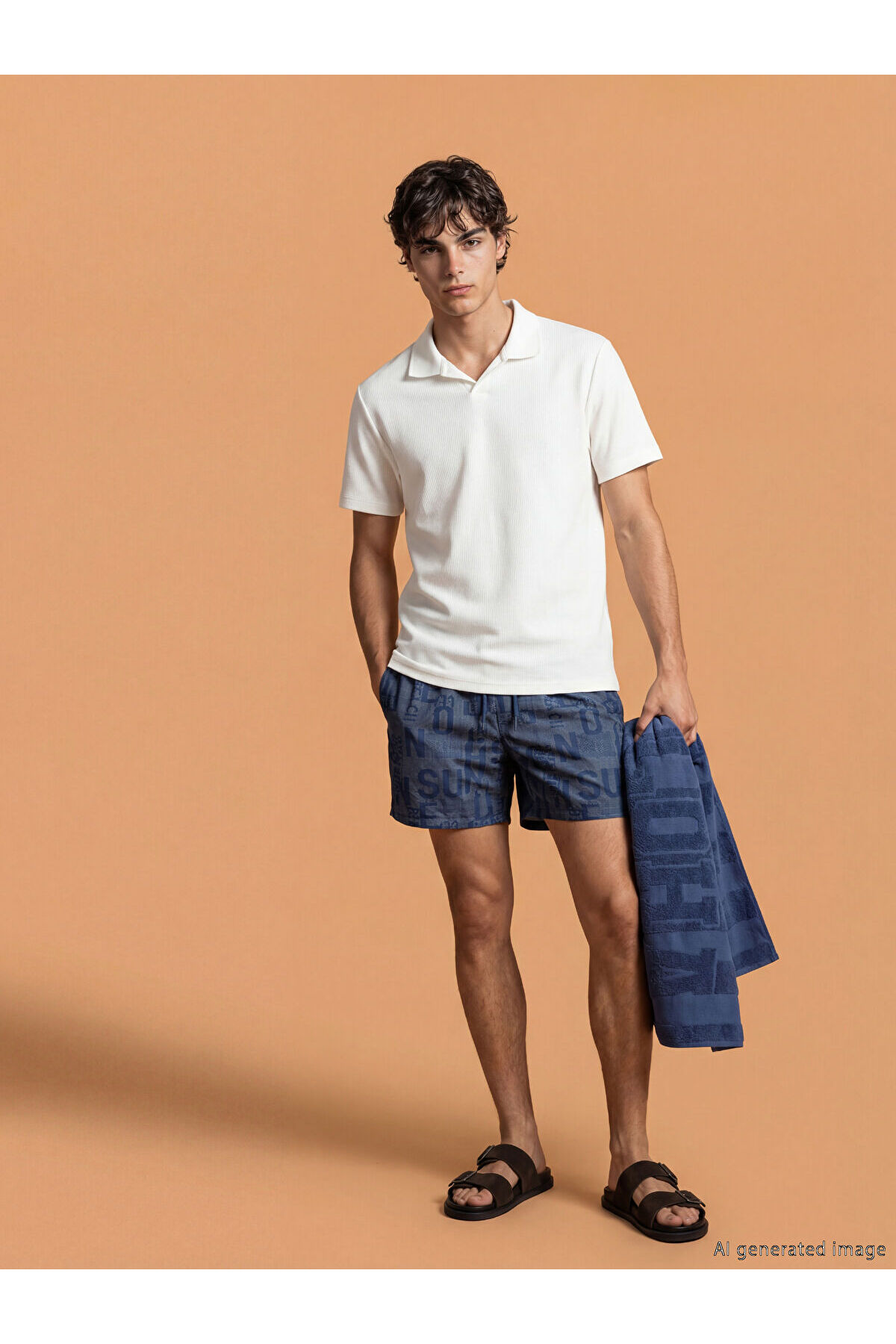 Navy Blue Printed