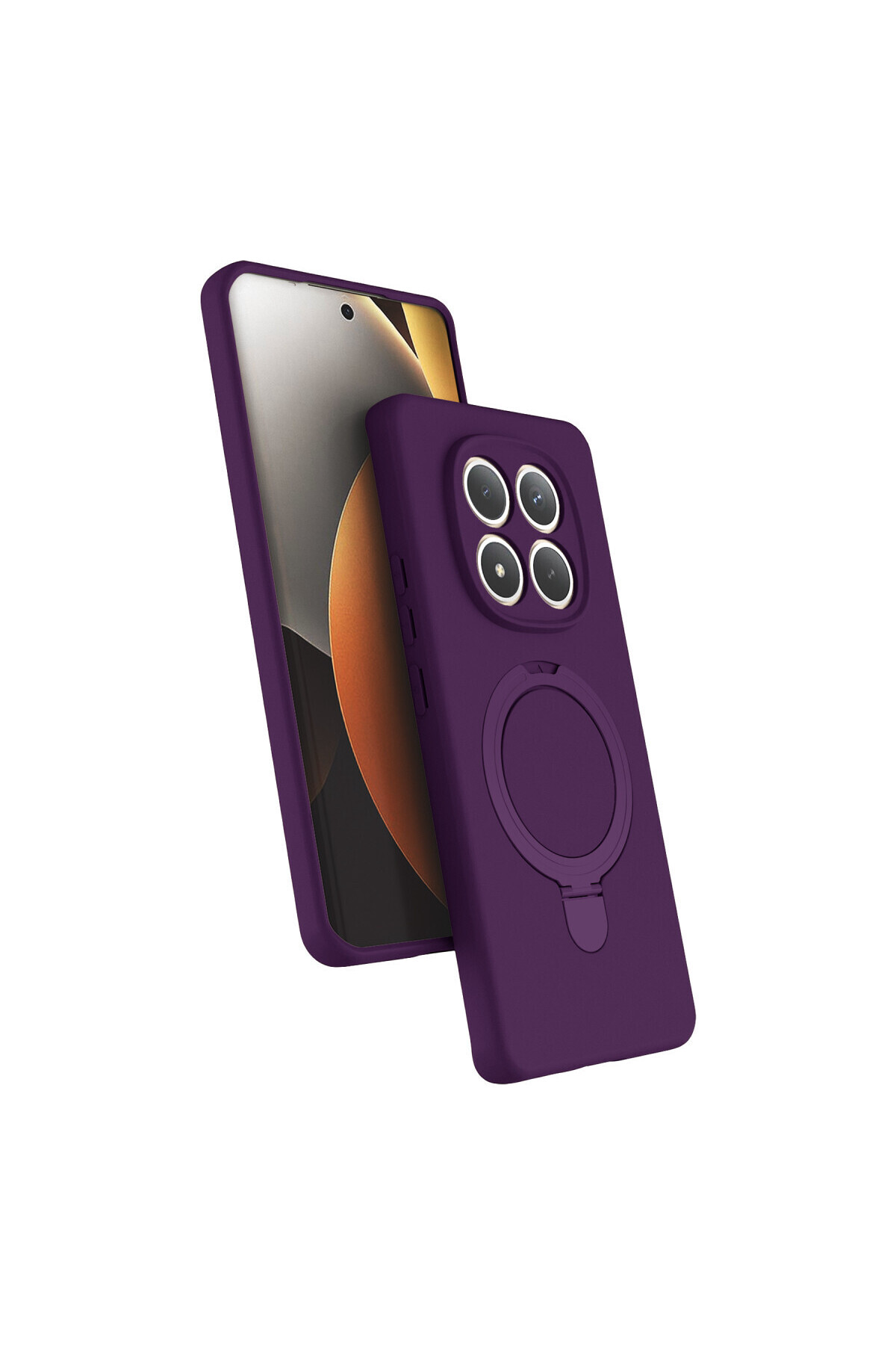 Redmi Note 15 Pro 5G Compatible Ring Case with Velvet Stand