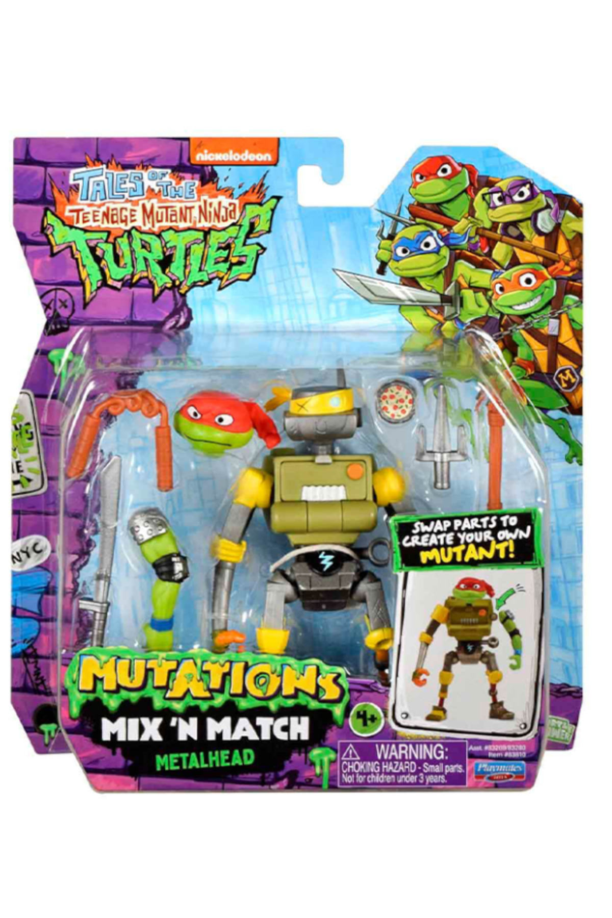 Giochi priezossi Tmnt Ninja Kaplumbağalar Mix n Match Metalhead