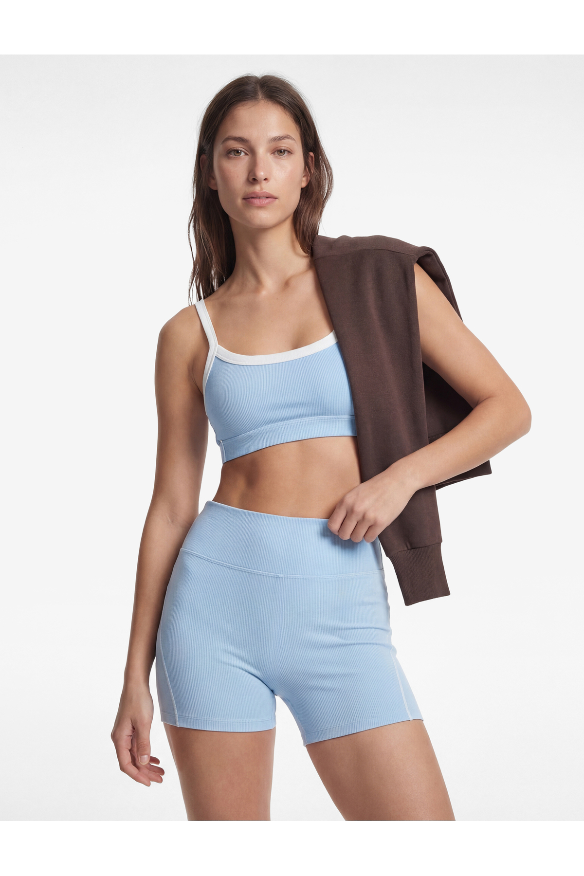 Koton Yüksek Bel Slim Fit Spor Biker Tayt görsel 2