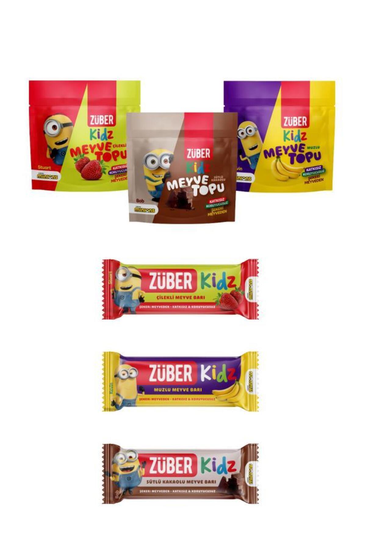 Züber Kidz Tanışma Paketi (Meyve Topu 42g x 3 Adet + Meyve Bar 25g x 3 Adet)