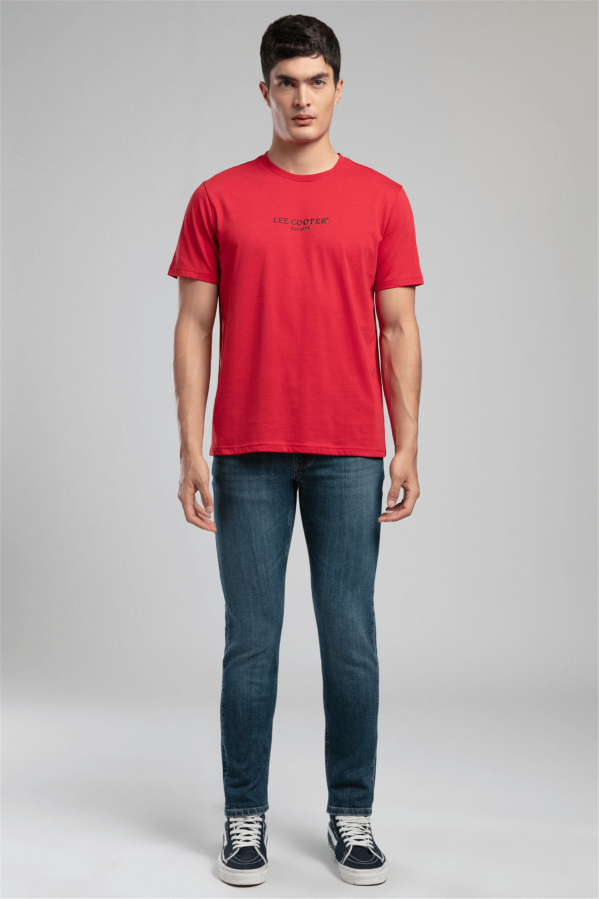 Lee Cooper Yuvarlak Yaka Kırmızı Erkek T-Shirt 262 LCM 242008