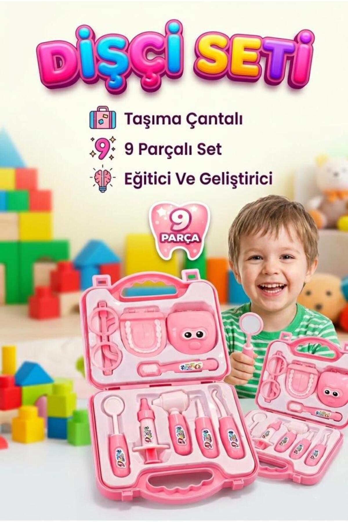 Tıfıl Toys Minik Diş Hekimi - Çantalı Gözlüklü 9 Parça Dişçi