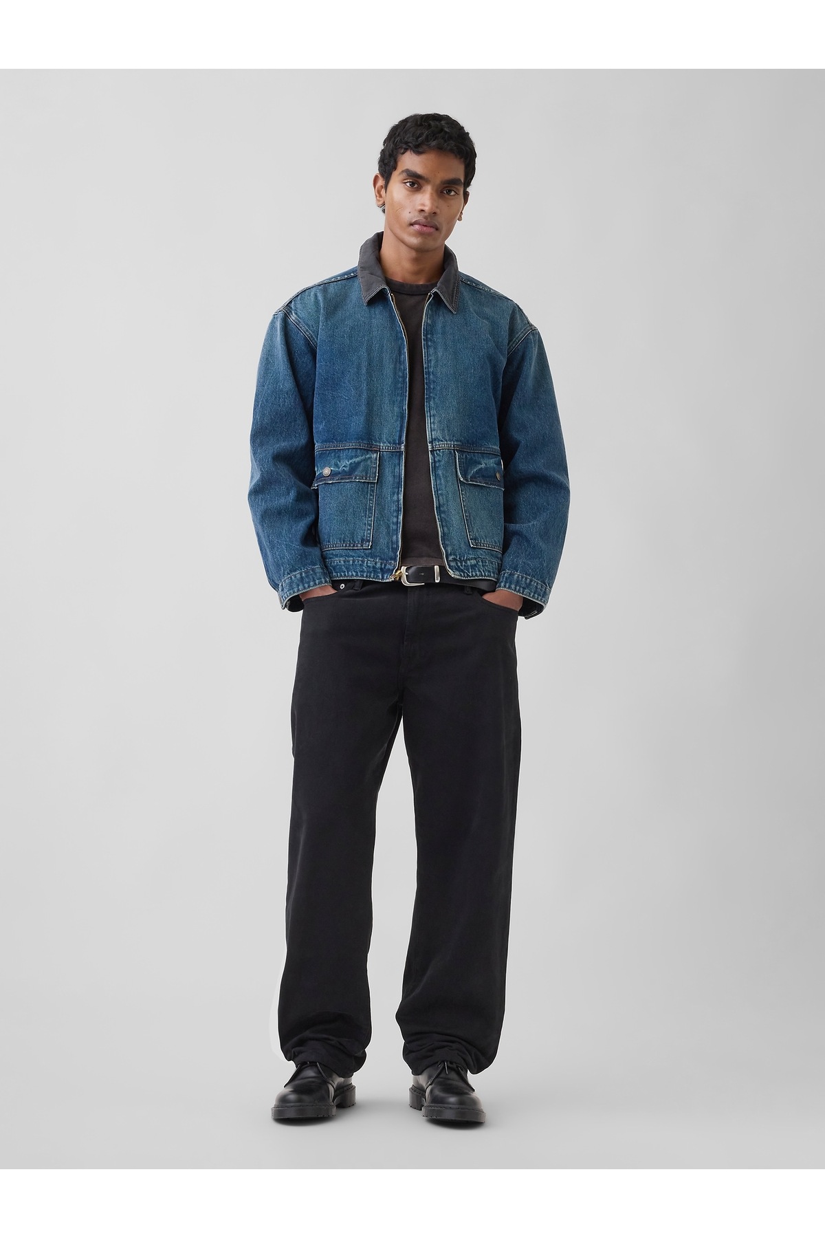 GAP Erkek Mavi Denim Workwear Ceket görsel 6