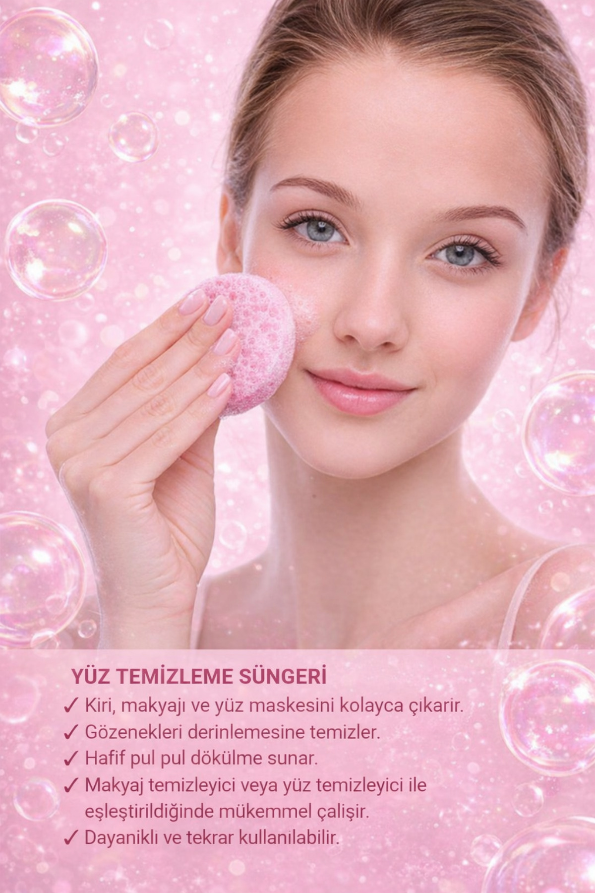 Yüz Temizleme Süngeri 3’lü – Tekrar Kullanılabilir Yıkanabilir Makyaj, Maske Yağ ve Kir Temizleyici — GM00788 — تصویر 6 از 8