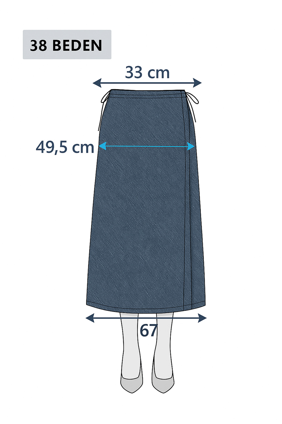 VELLICHOR  YANDAN BAĞLAMALI DENİM ETEK- HAKİ - Görsel 6