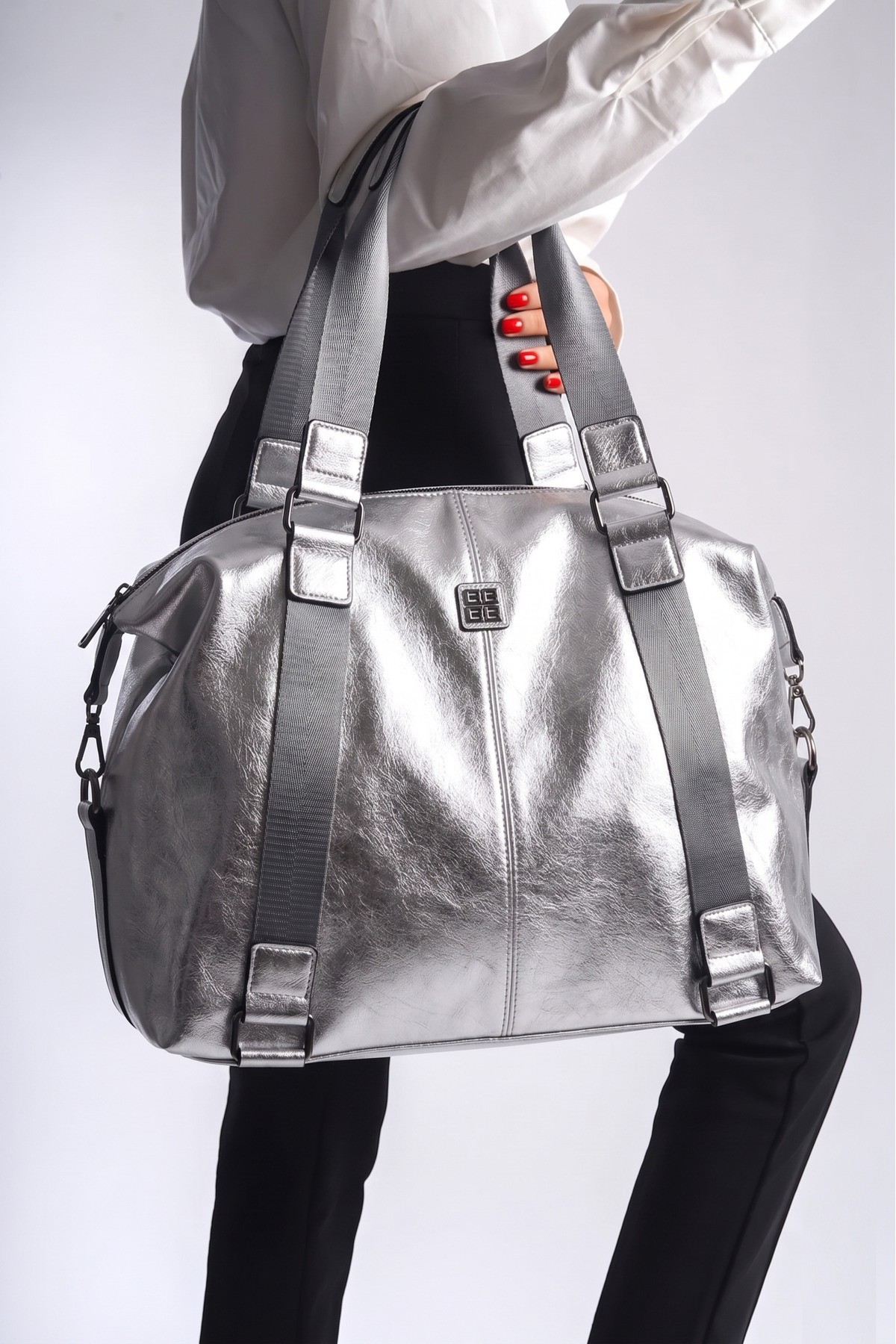Women's Patterned Leather Casual Sleeve and Shoulder Bag