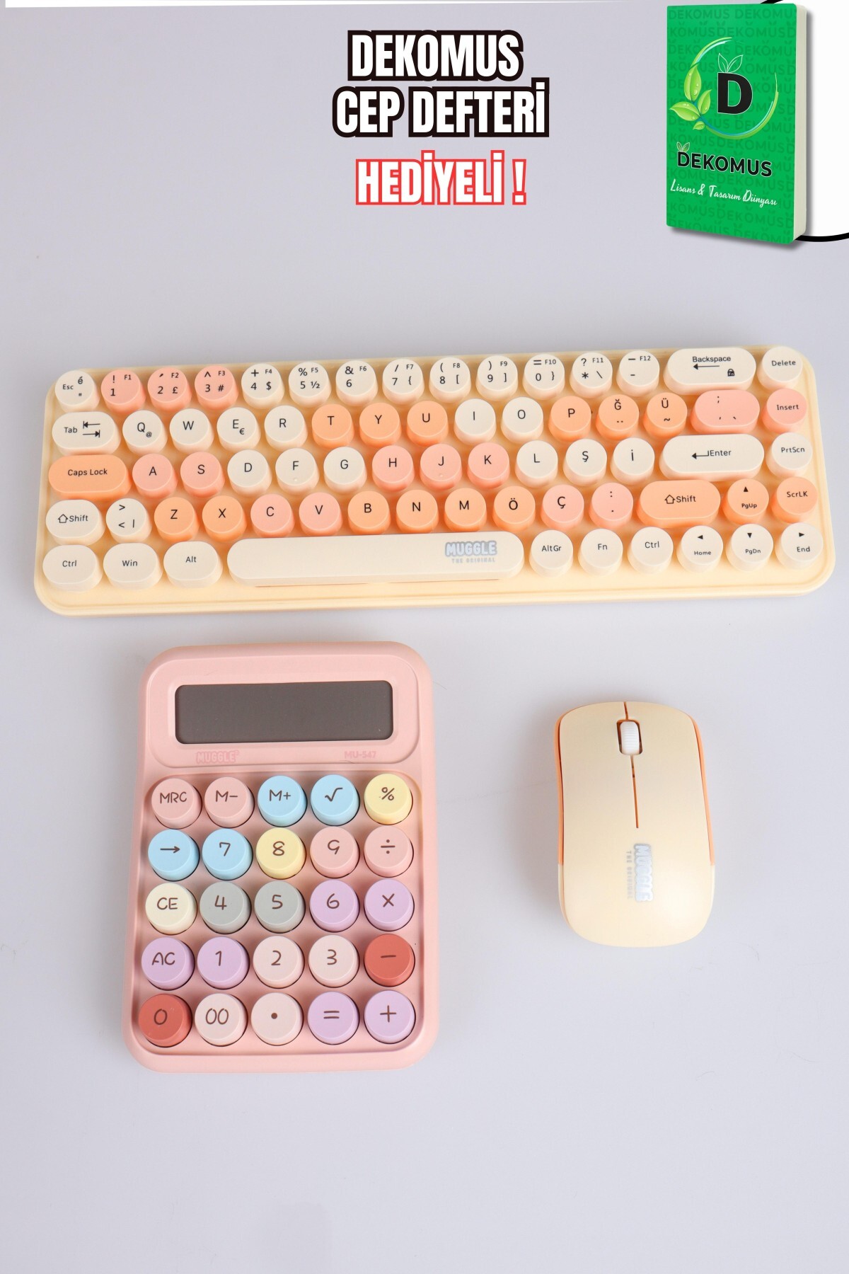 Mikro x Dekomus Pastel Touch Collection Kablosuz Klavye & Mouse