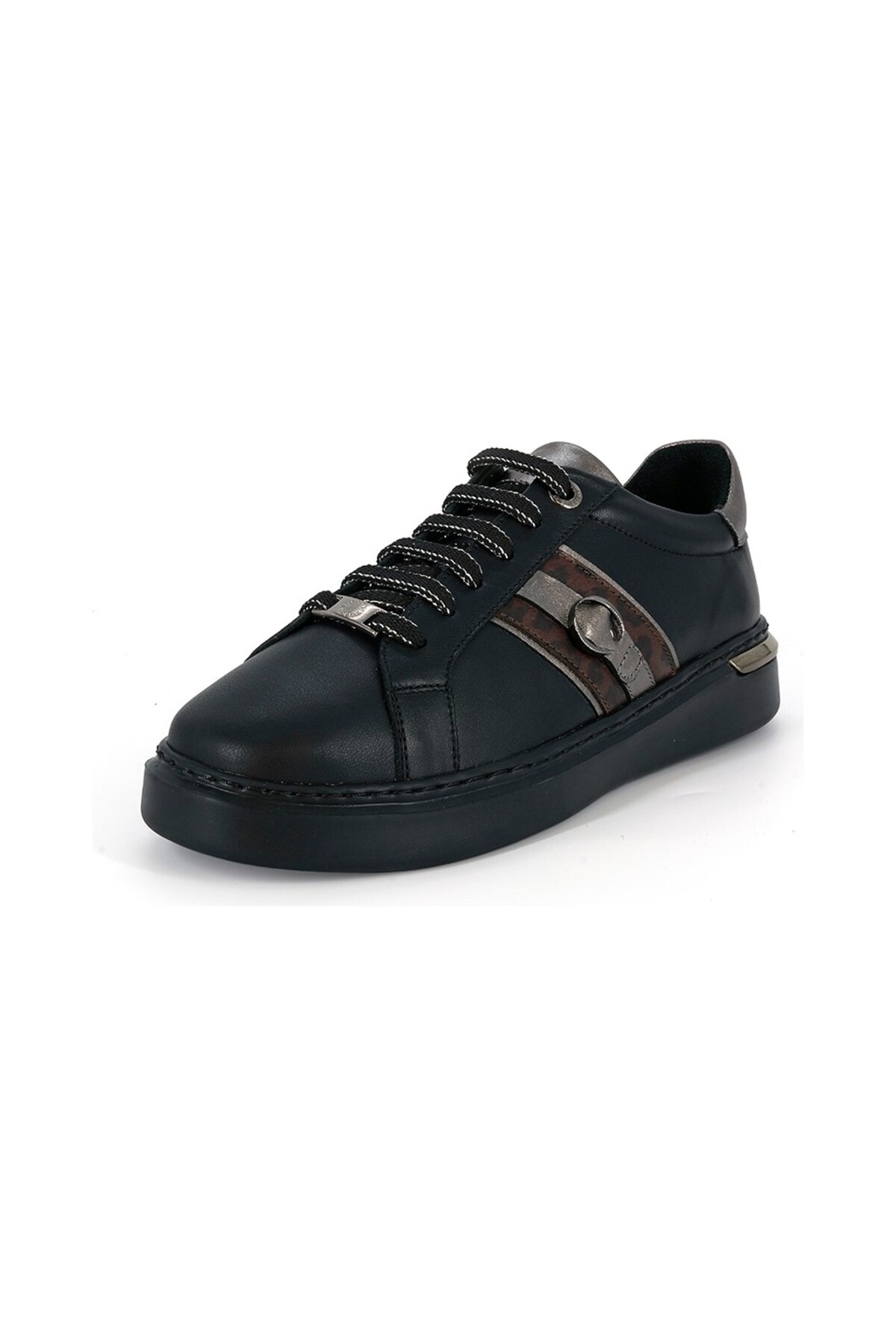 Mammamia One Air Pıllow D26YA-7075 Siyah Hakiki Deri Kadın Casual