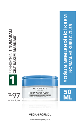 Yves Rocher Jel Krem - Hyaluronik Asit, Aloe Vera,Papatya -Hydra Water Plump ...