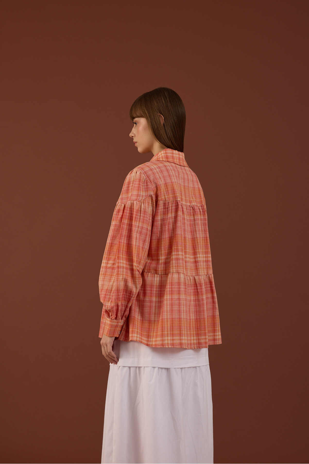 Beju be  AORI Bağcık Detaylı Gömlek - Görsel 7