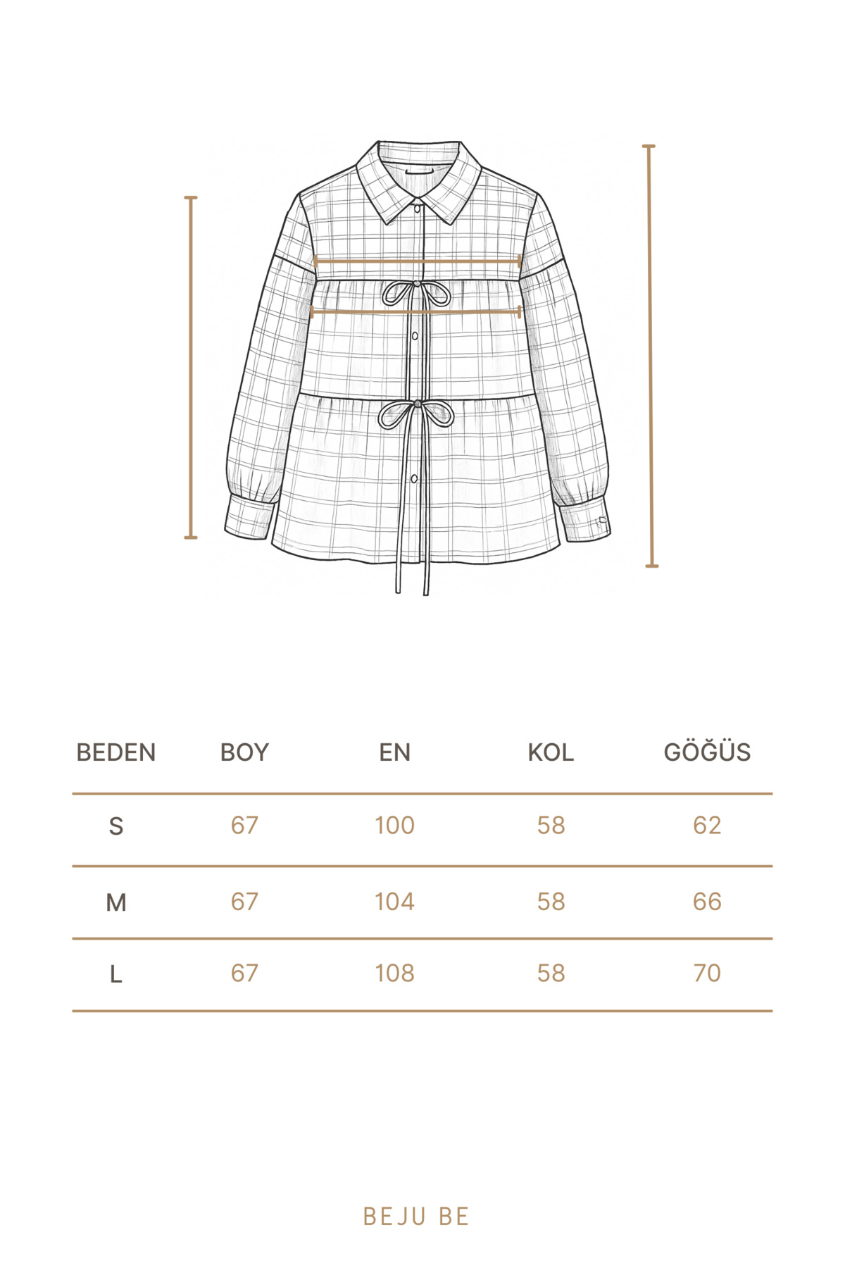 Beju be  AORI Bağcık Detaylı Gömlek - Görsel 8