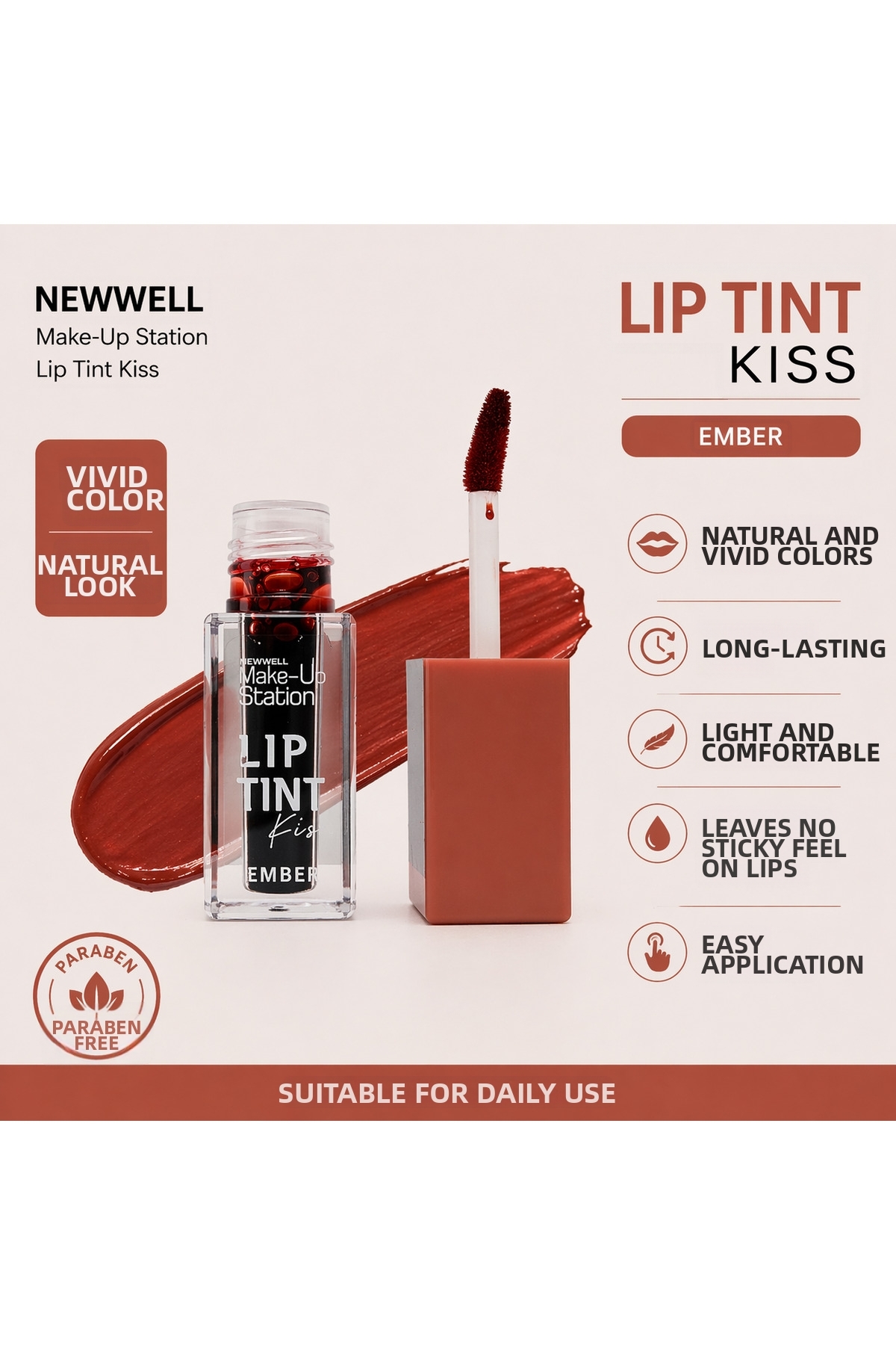 New Well Newwell Make-Up Station Lip Tint Kiss – Ember
