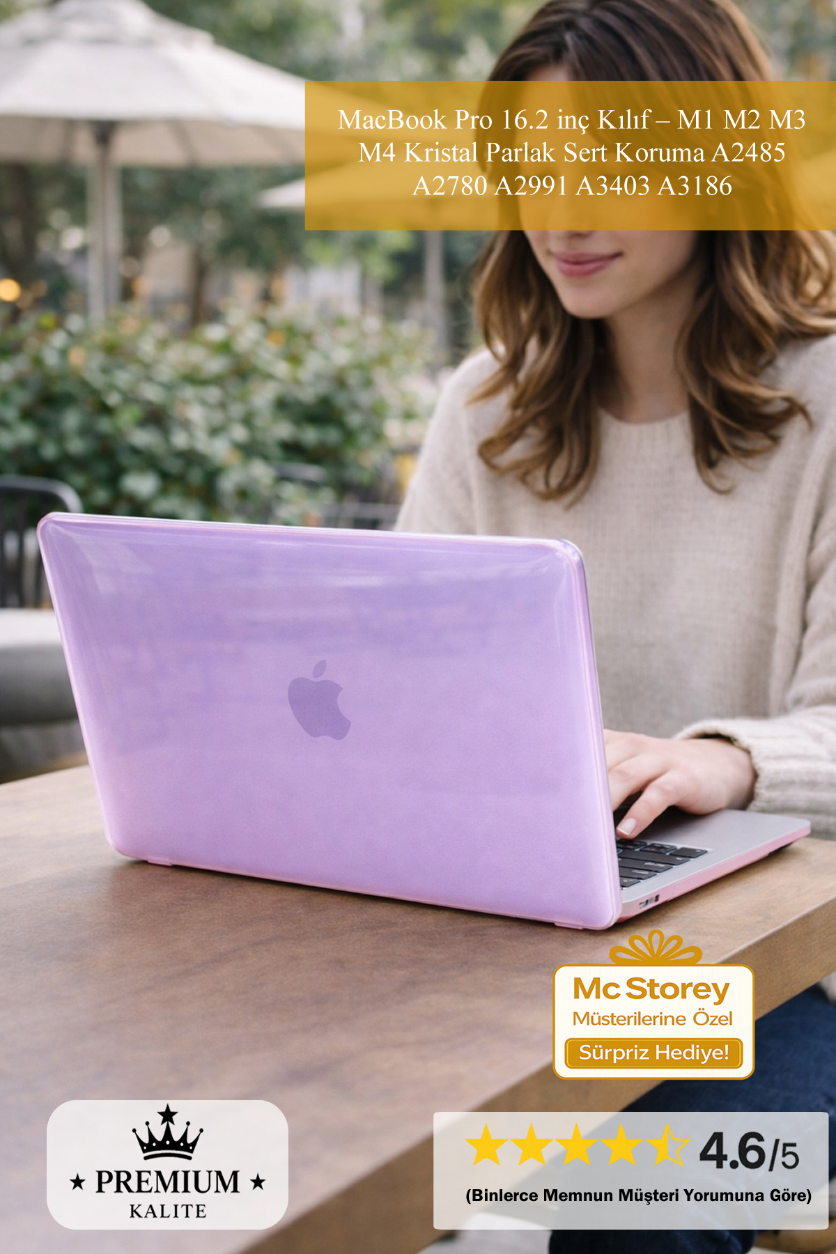 MacBook Pro 16.2 inch Case – M1 M2 M3 M4 Crystal Shiny Hard Cover A2485 A2780 A2991 A3403 A3186