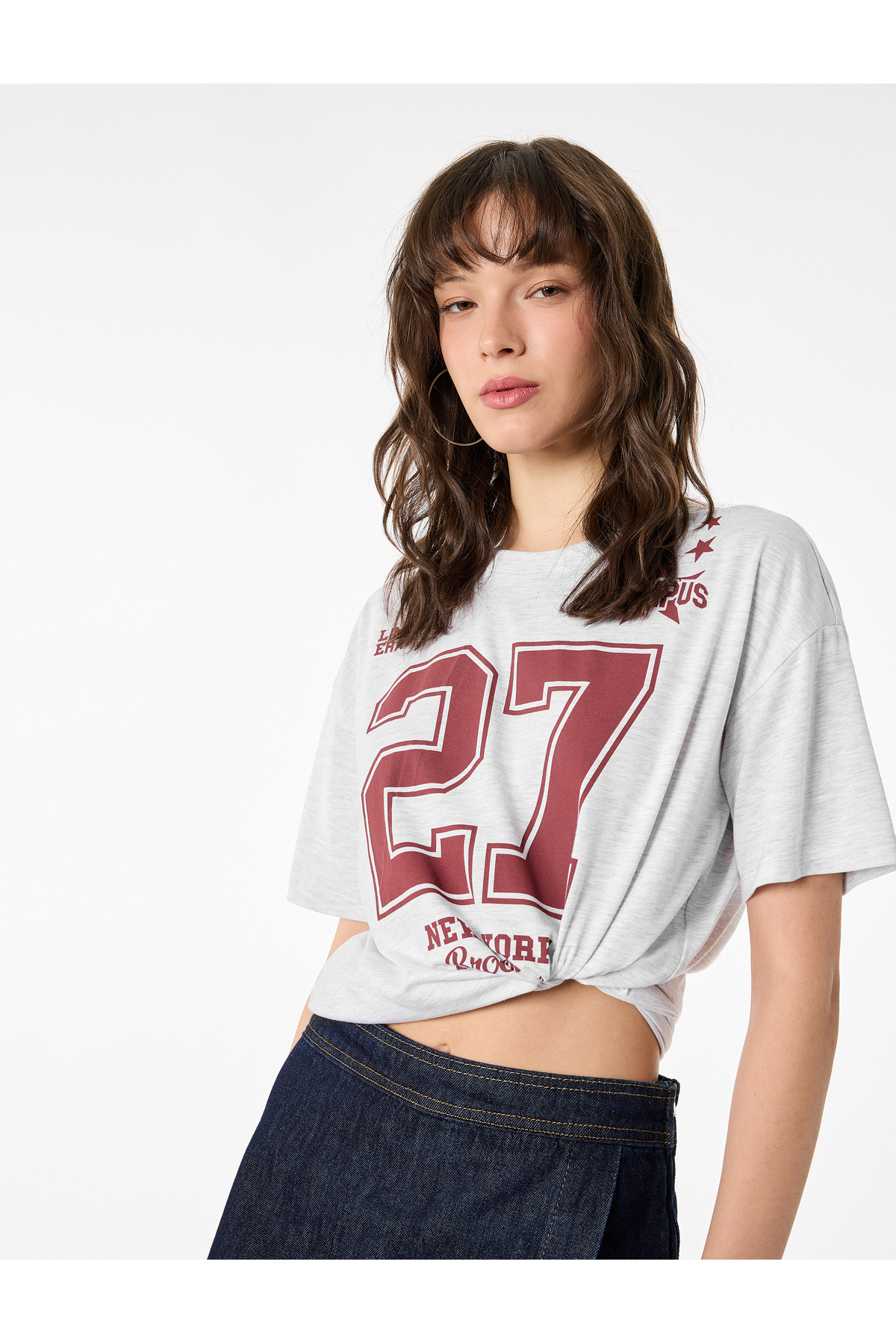Koton Comfortable Fit Short Sleeve Crew Neck Printed T-Shirt