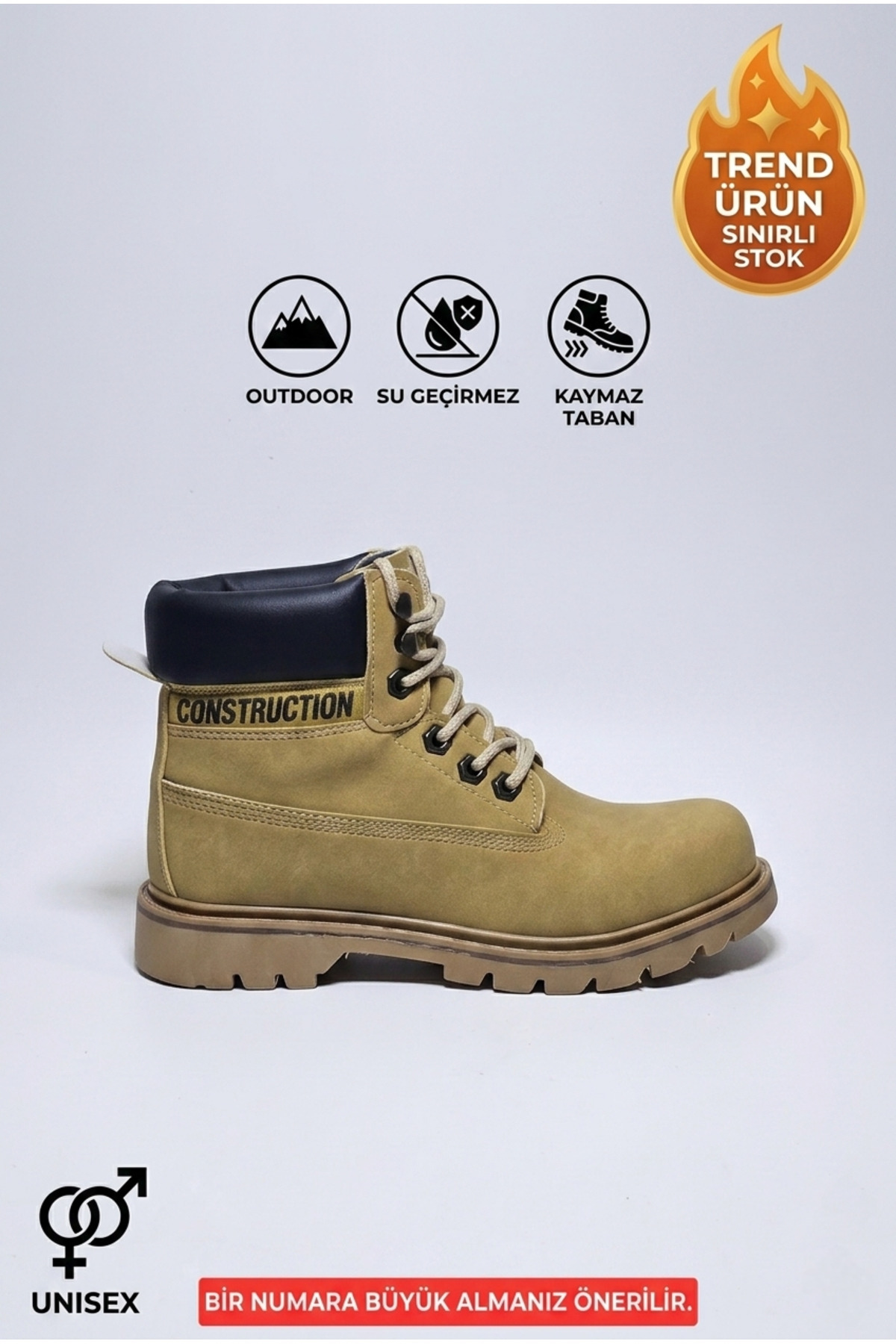 Registan Shoes Tiger Squad Unisex SU VE Soğuk Geçirmez Kaymaz Taban Bot görsel 3