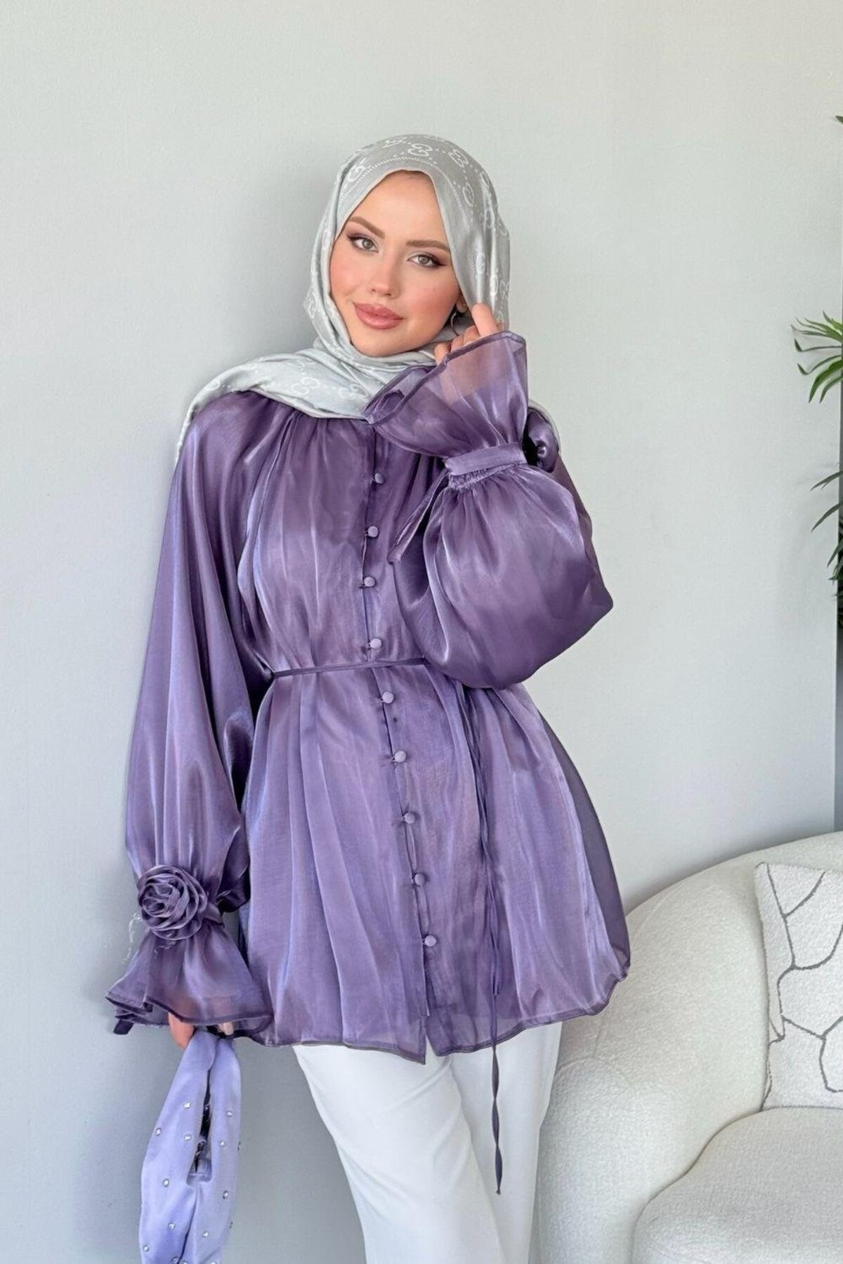 Reian Organized Tunic Lilac