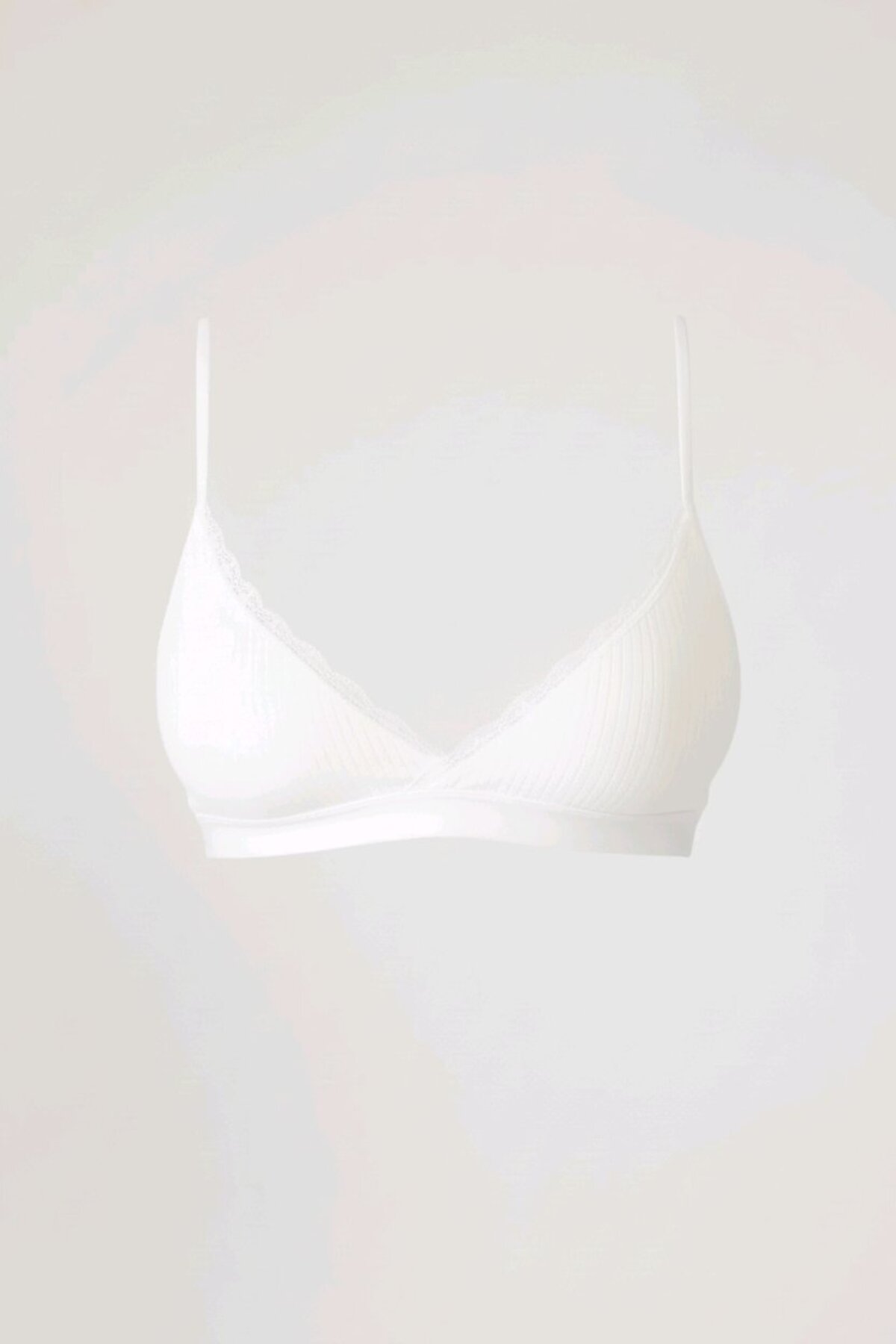 MissPrive Miss Prive Kadın Büstiyer İnce Askılı Dantel Detayli Crop 380 görsel 2