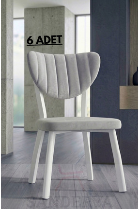 FAYMEND 6 Adet Elma Model Mutfak Sandalyesi Salon Sandalyesi Yemek Sandalyesi...