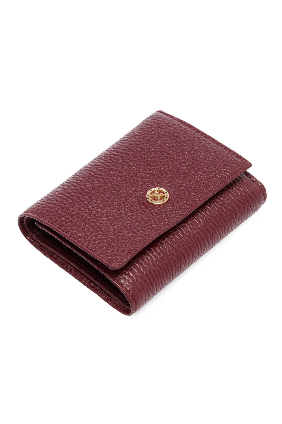 Burgundy Genuine Leather Women's Wallet-S1CB00005633-M71