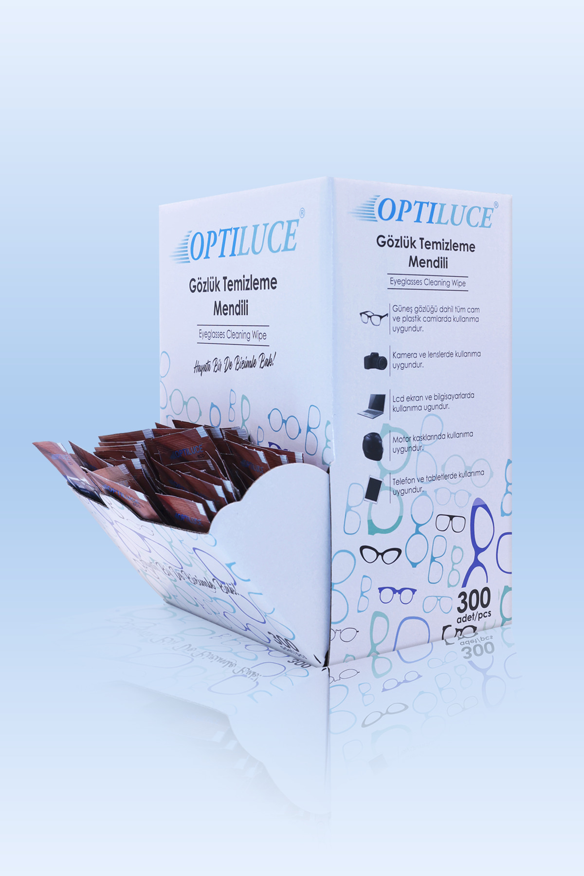 300 Glasses Cleaning Wipes: Economical and Practical Drawer Design