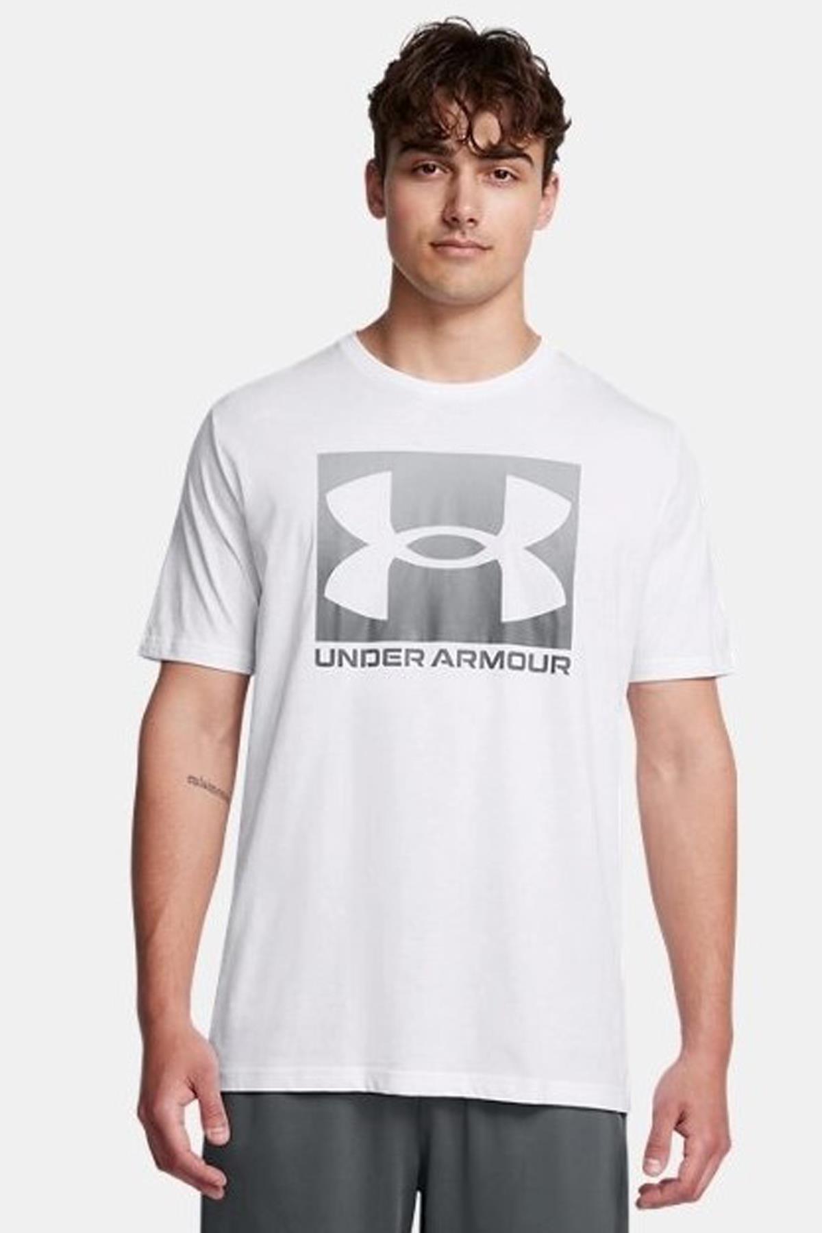 Under Armour Erkek Pamuklu Regular Fit Yuvarlak Yaka Beyaz T-Shirt 1386793-100