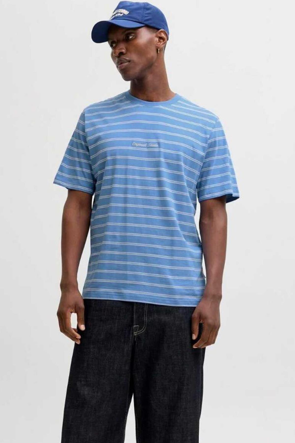 تی‌شرت سرمه‌ای مردانه نوربرو (۱۲۲۹۱۰۲۱-SKYC) جک اند جونز تی شرت ورزشی Jack & Jones