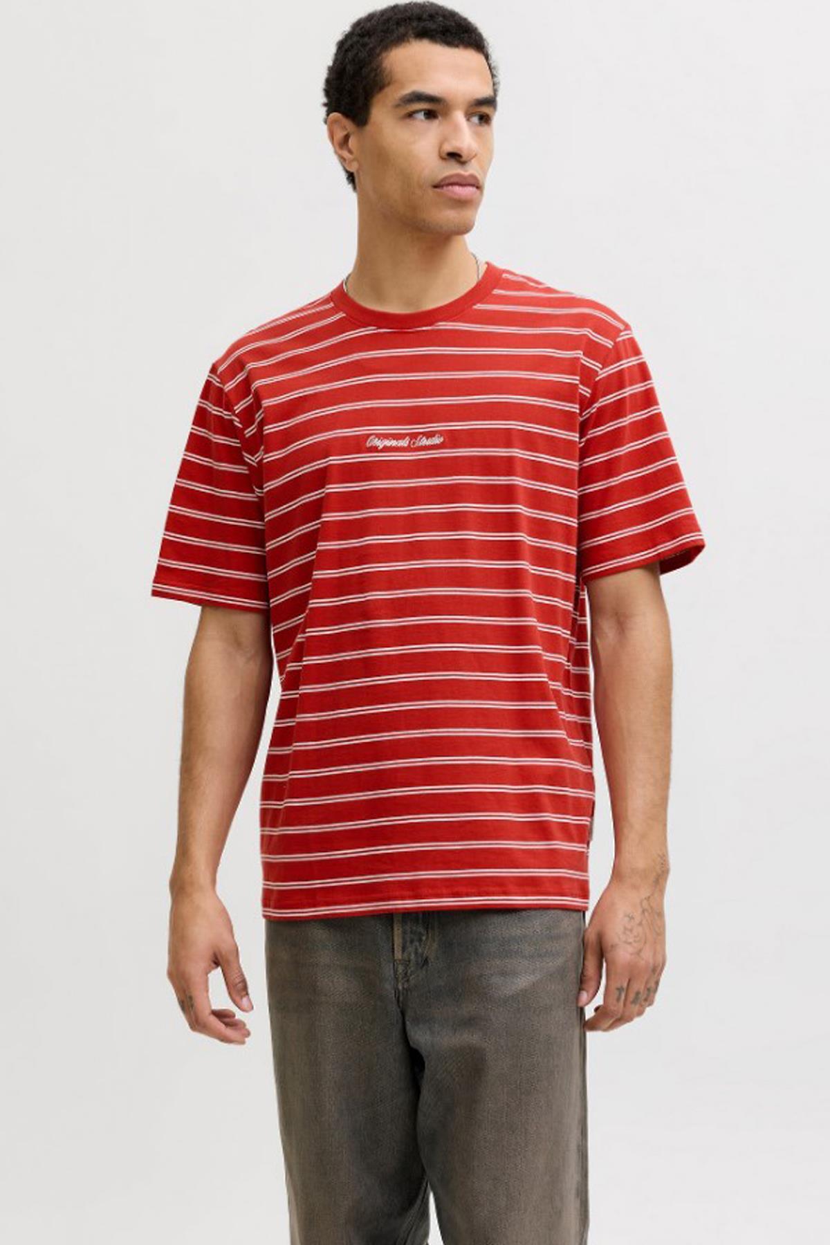 تی‌شرت مردانه نوربرو به رنگ زرشکی (۱۲۲۹۱۰۲۱-CAB) جک اند جونز تی شرت ورزشی Jack & Jones
