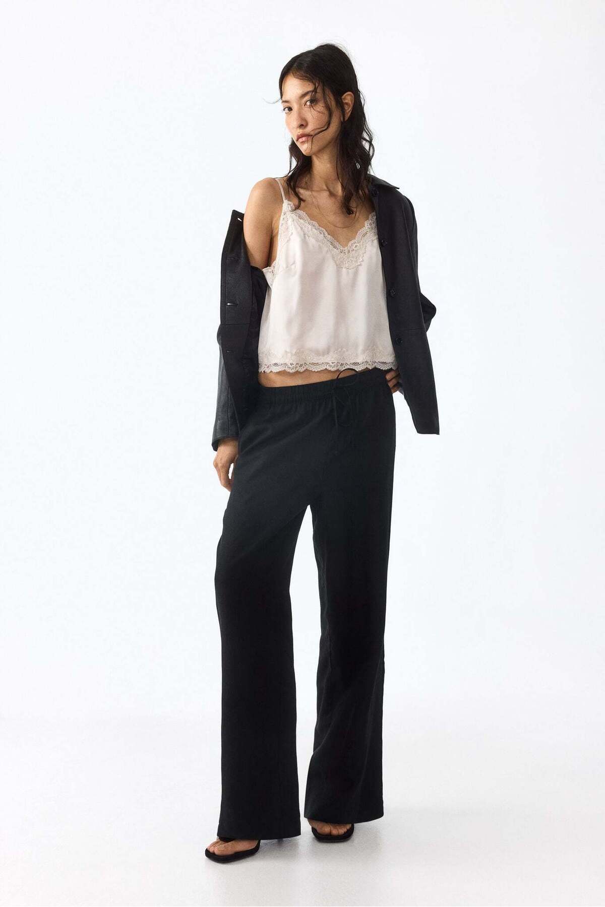 H&M Linen-blend trousers